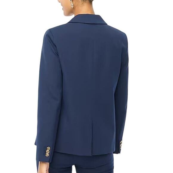 J. Crew Cotton Blend Two Button Blazer Navy Blue Suit Jacket NWT Size 4 - Picture 7 of 7